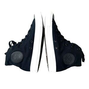Converse All Star Hi Top Black Canvas Womens 8 Lace Up Skate Shoe Mens 6 Sneaker